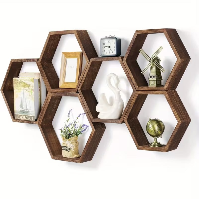 Hexagonale Wandregale (3 Stück)